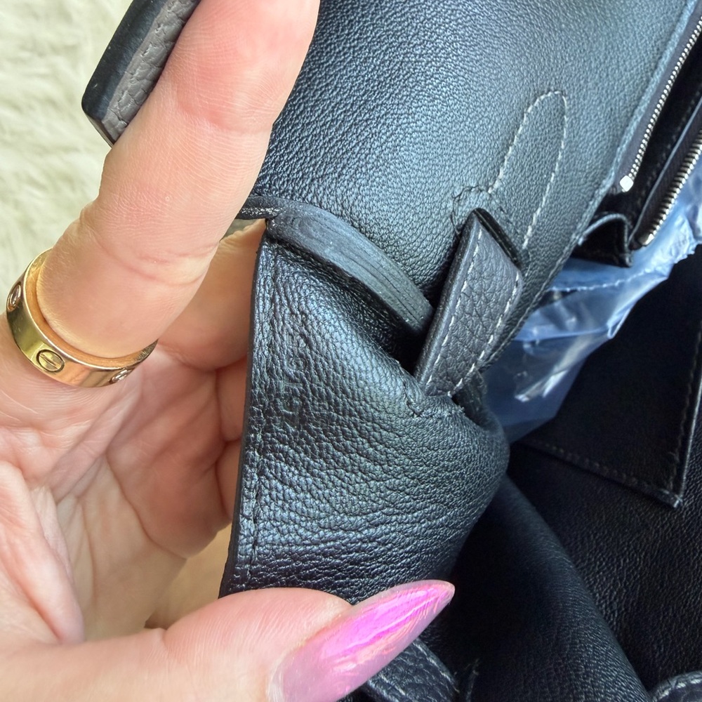 Hermès B35 Togo Two-Tone Etain Black Birkin - Picture 11 of 11